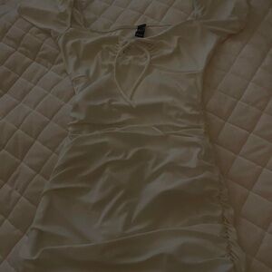 Extra Small size white mini dress ( off the shoulder)